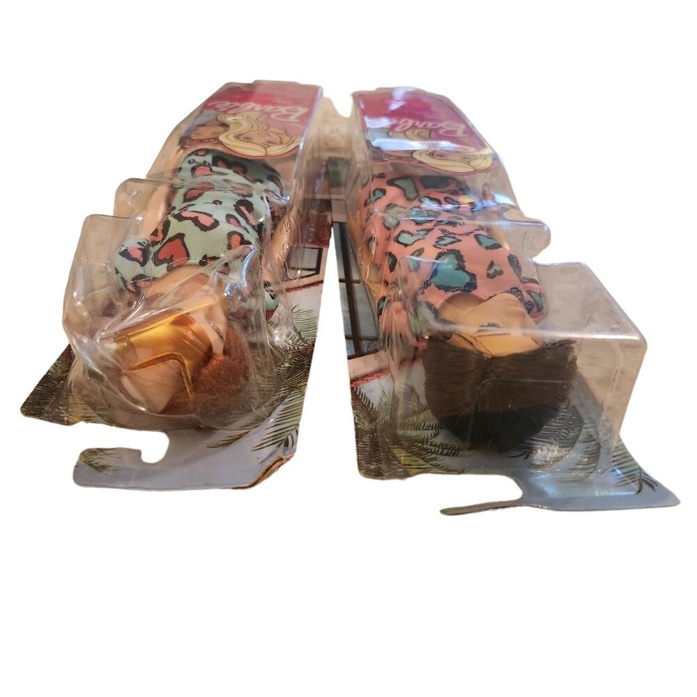 (2) Barbie Dolls Pink and Blue Heart-Print Dress Platform Sneakers GHW46/48 New - Picture 6 of 7